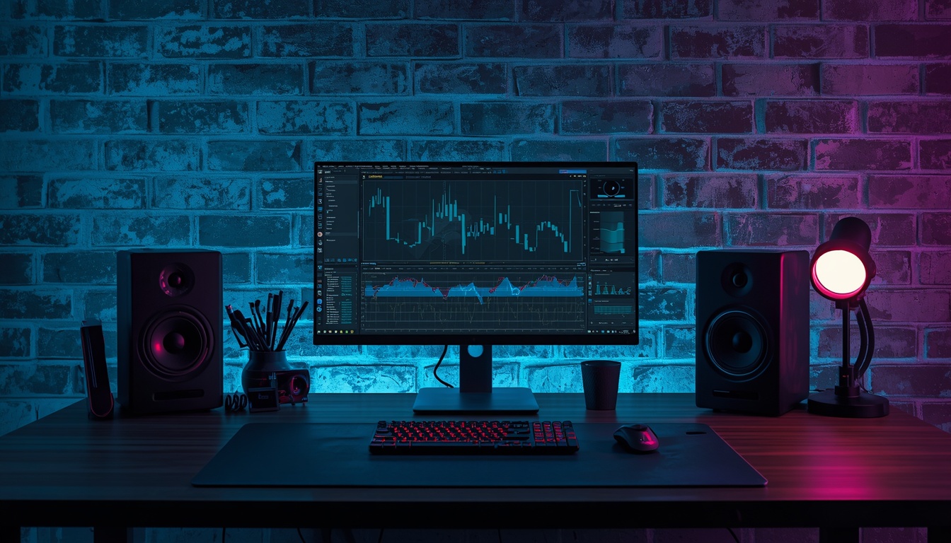 Vibrantforcedyn digital tracking setup on desk